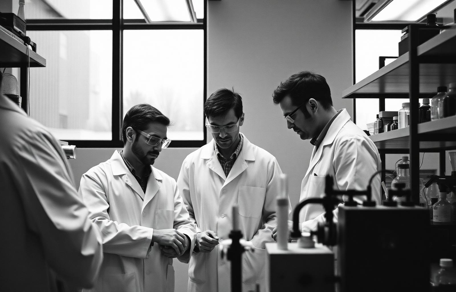 Wave Quantum Systems researchers in the lab
